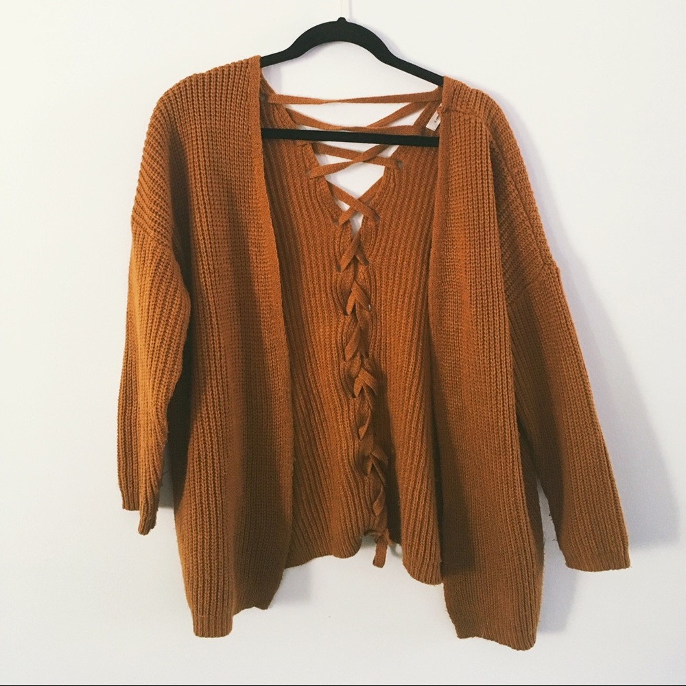 🔴Pumpkin colored cardigan